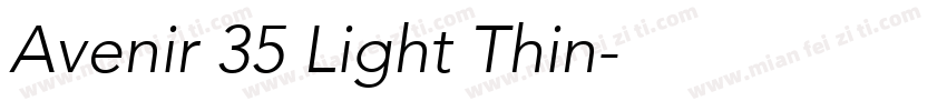 Avenir 35 Light Thin字体转换